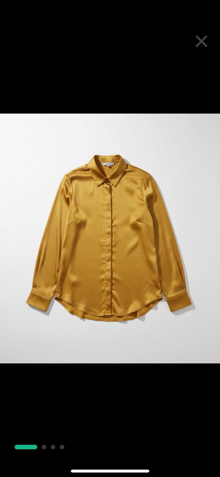 Chemise H and M en vrai satin neuf tres chic porté