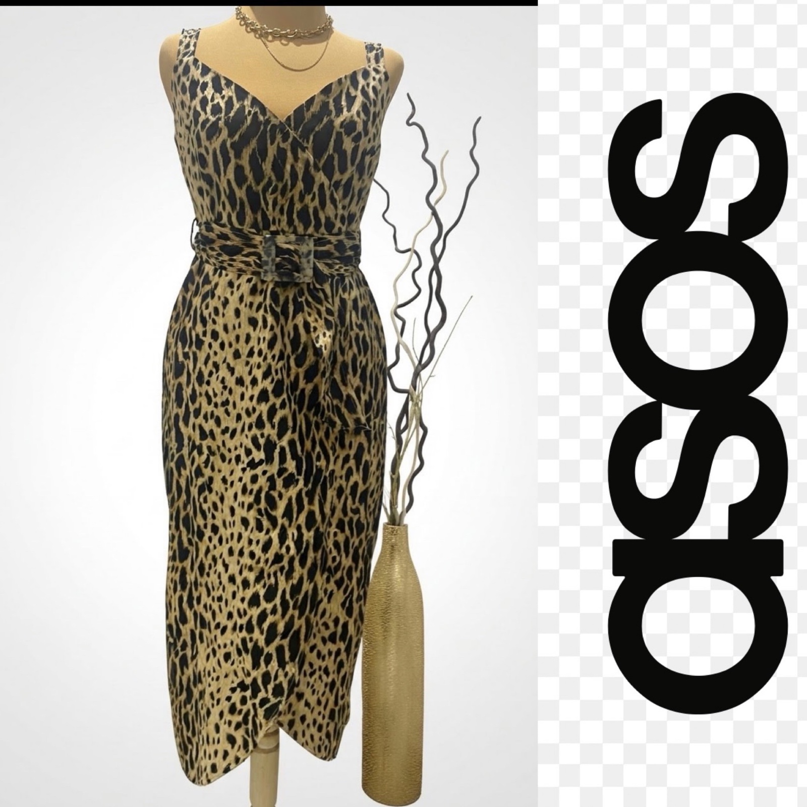 Robe tigre croisée longue neuf