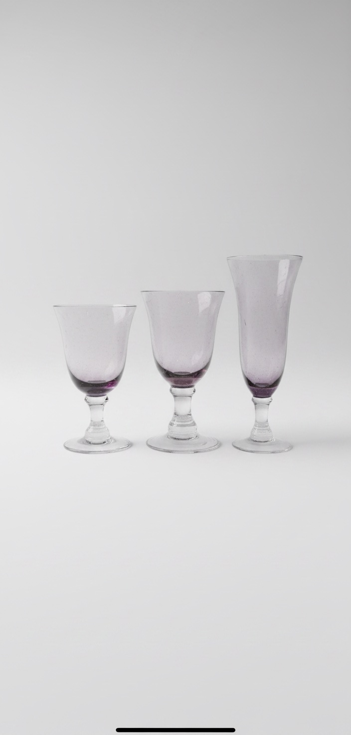 Service des verres en cristal