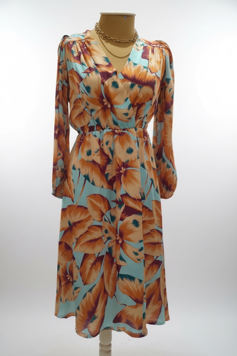 Robe en satun tres chic tissu froid neuf
