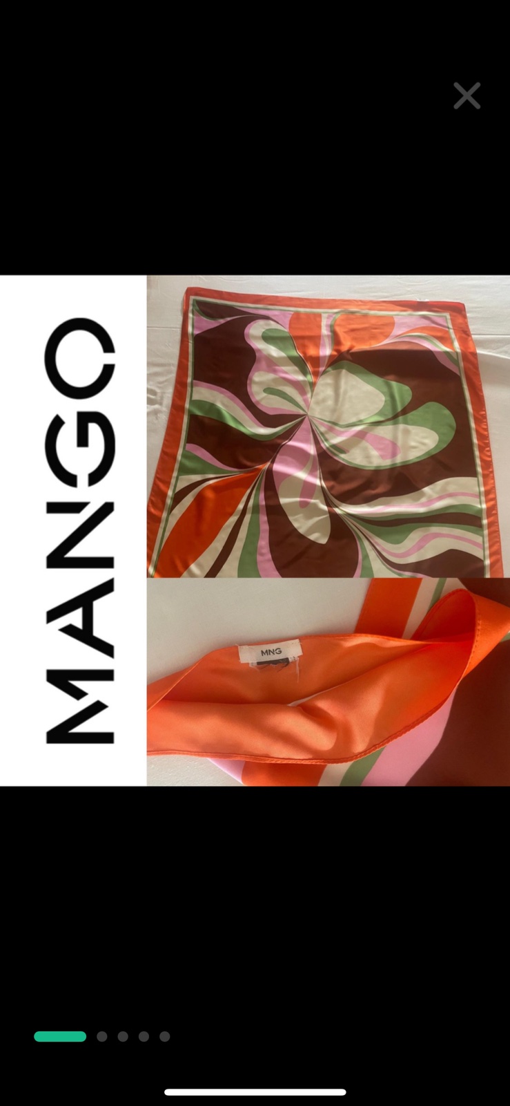 Foulard tres chic mango couleur tendance plus un cadeau Ide ma part tres beau et qualité💛🧡❤️🩷