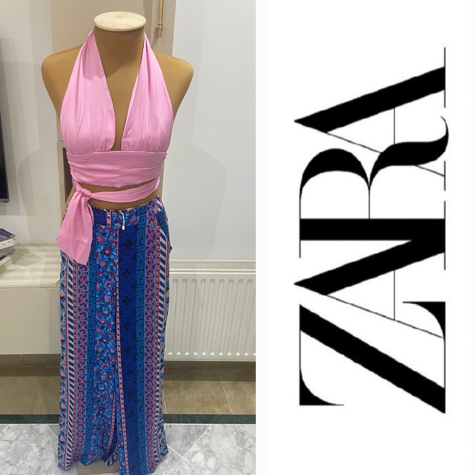 Top et pontalon Zara Satinee neuf