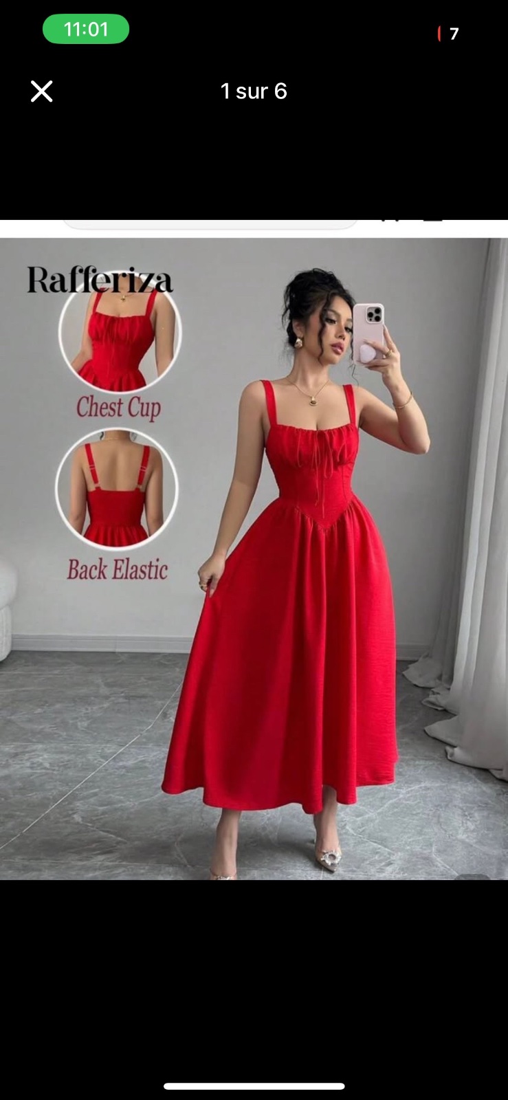 Robe shein Rouge