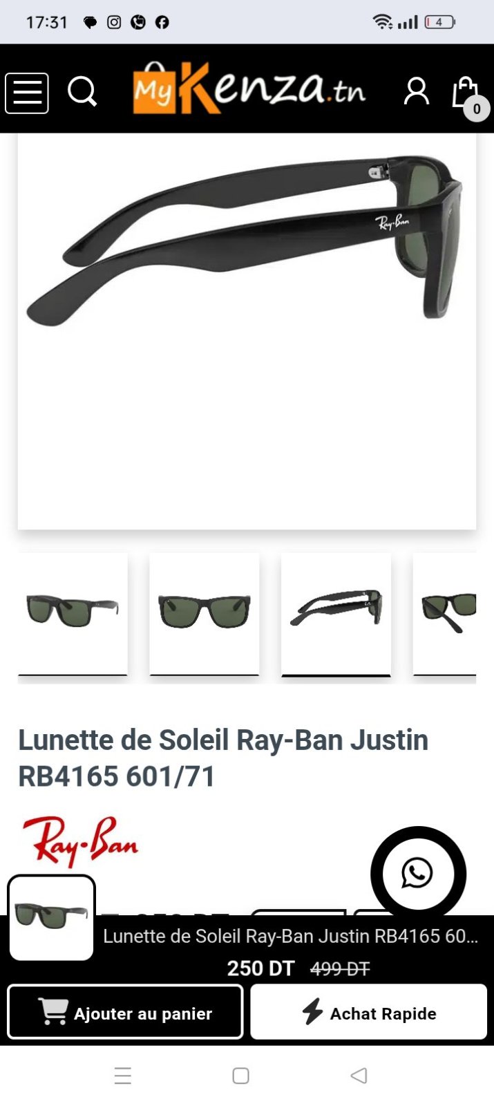 Lunette rayban
