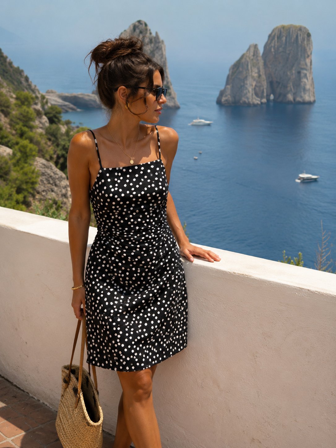Robe à pois H&M en lin