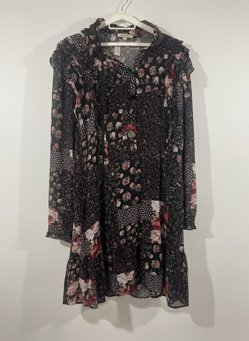 Robe H&M noire fleurie