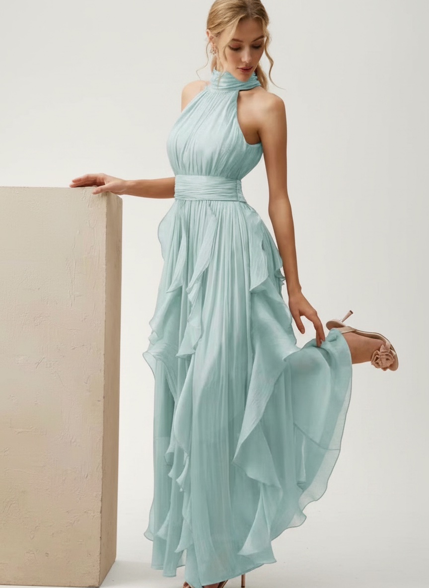Robe vert bleu