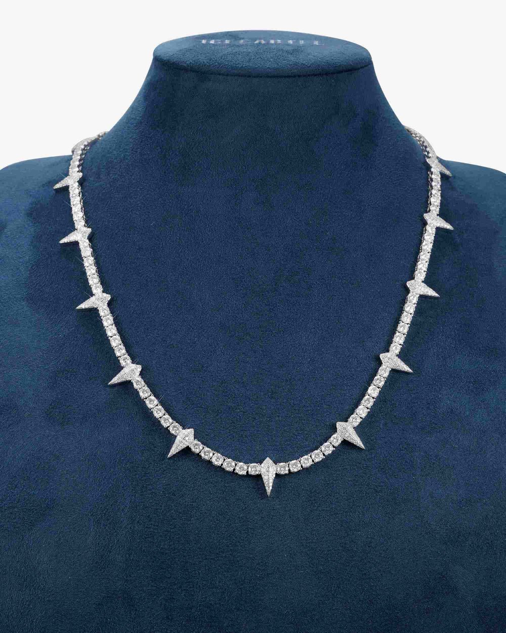 Collier Tennis Unisexe - Argenté, Cristaux strass ultra-brillants 