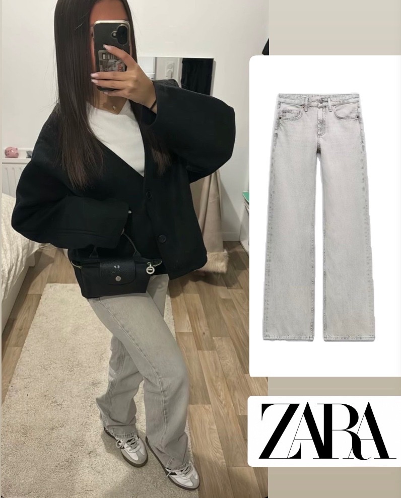 Jean zara gris clair 