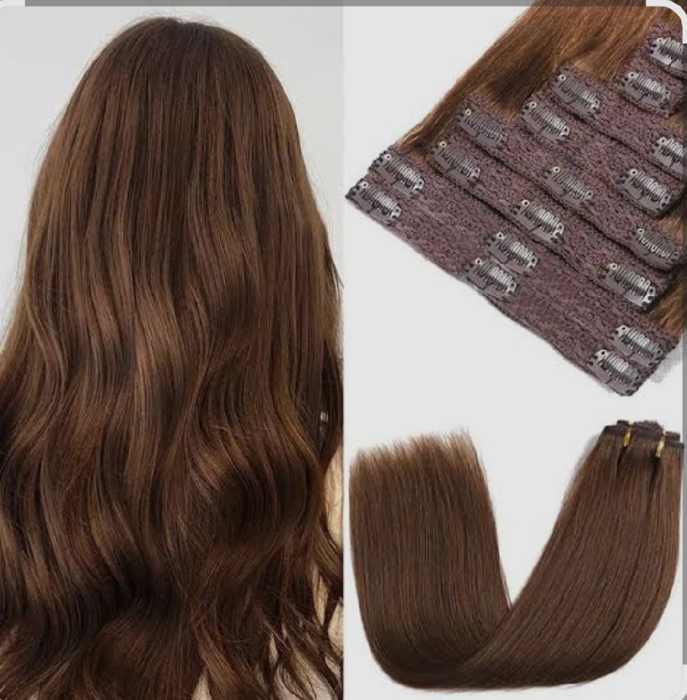 Extension de Cheveux Châtain&Miel