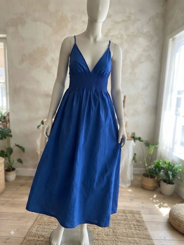 Robe longue bleu 