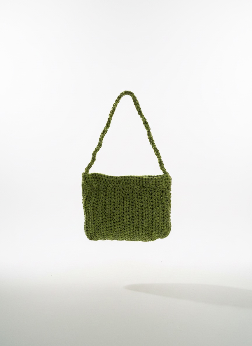 Sac crochet vert fait main 🧚🏻