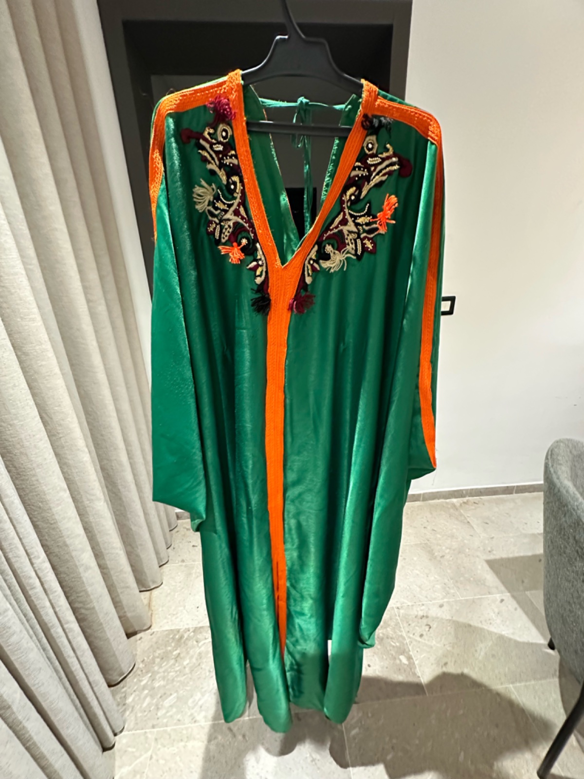 Jebba taille standard vert et orange Fadhila Store