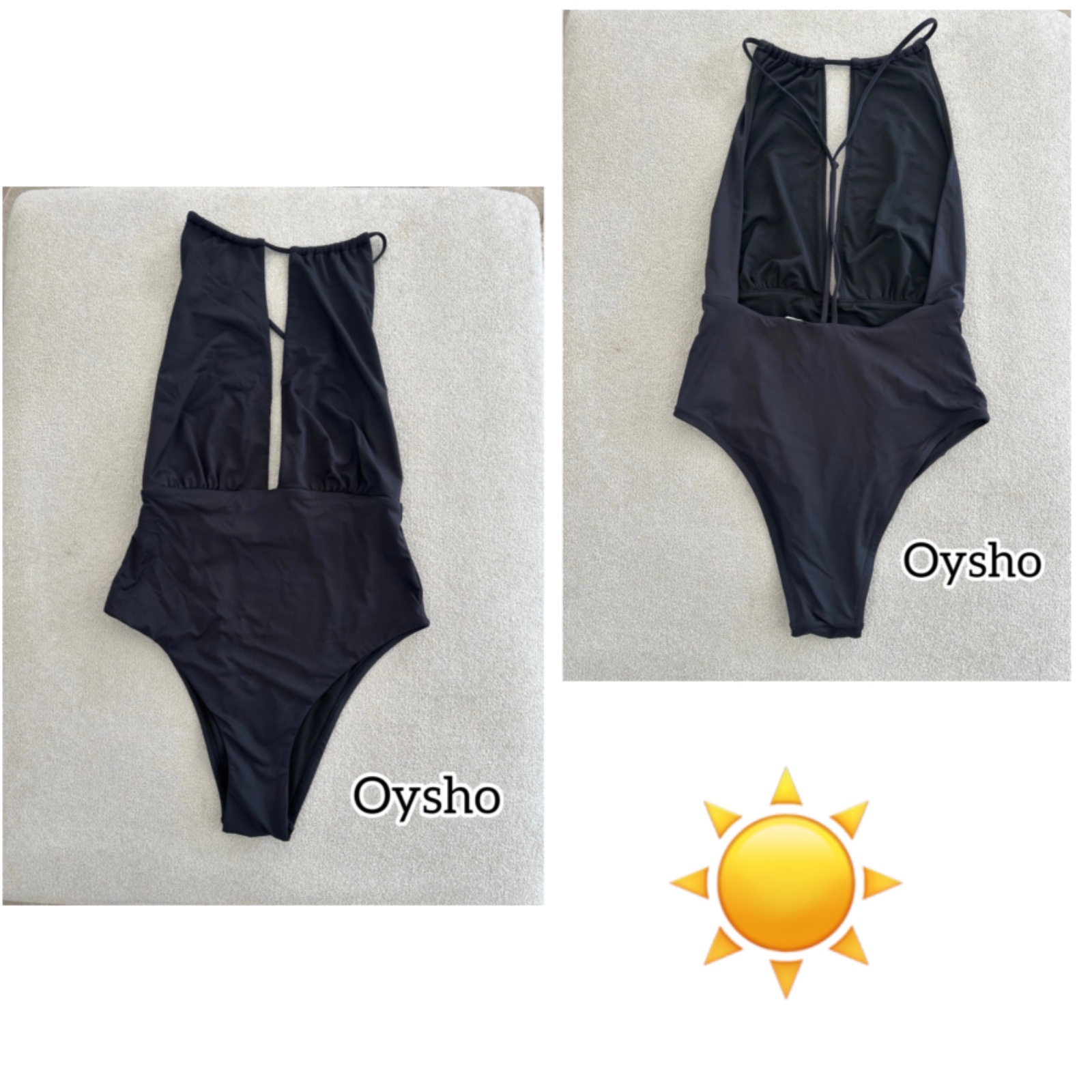 Maillot Oysho taille S noir 