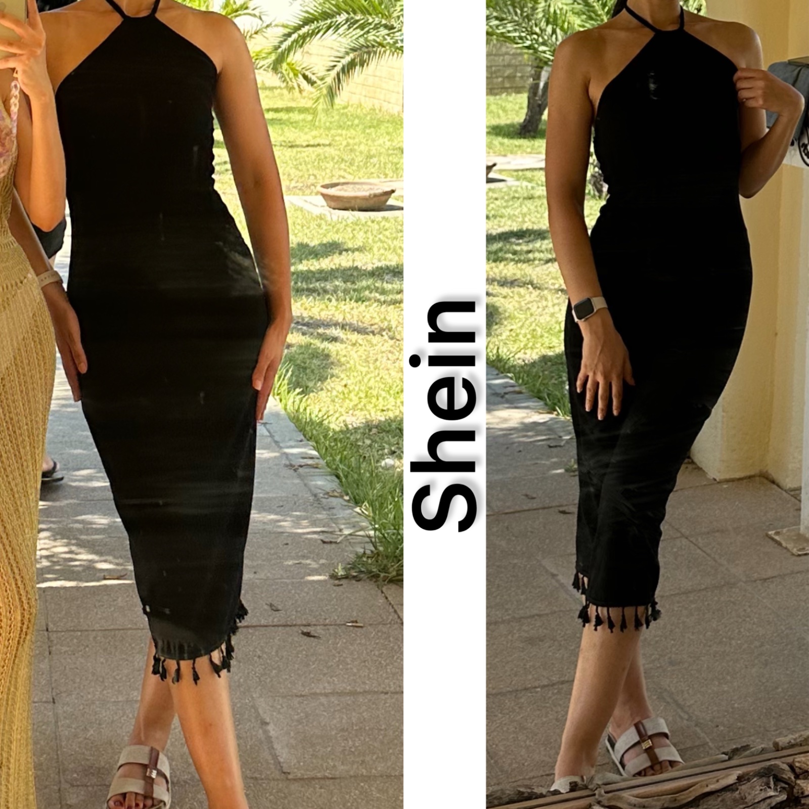 Robe moulante plage taille S noir