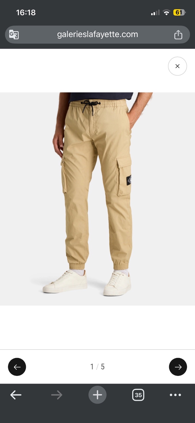 Pantalon cargo Calvin Klein 