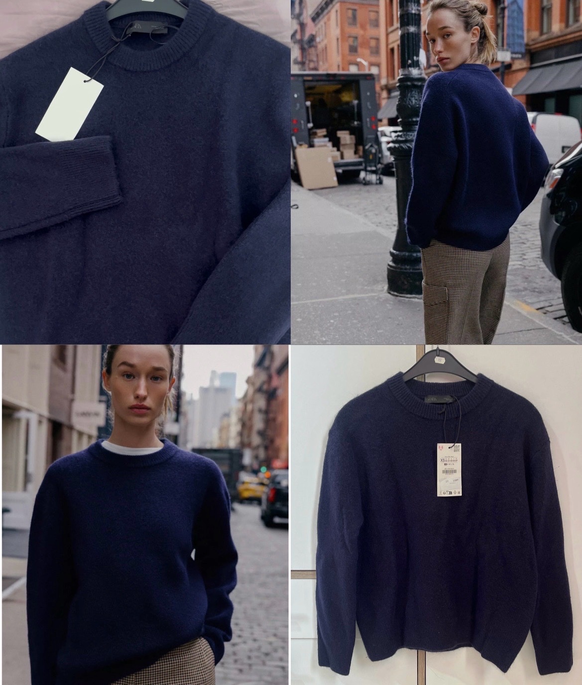 Pull over ZARA bleu marine