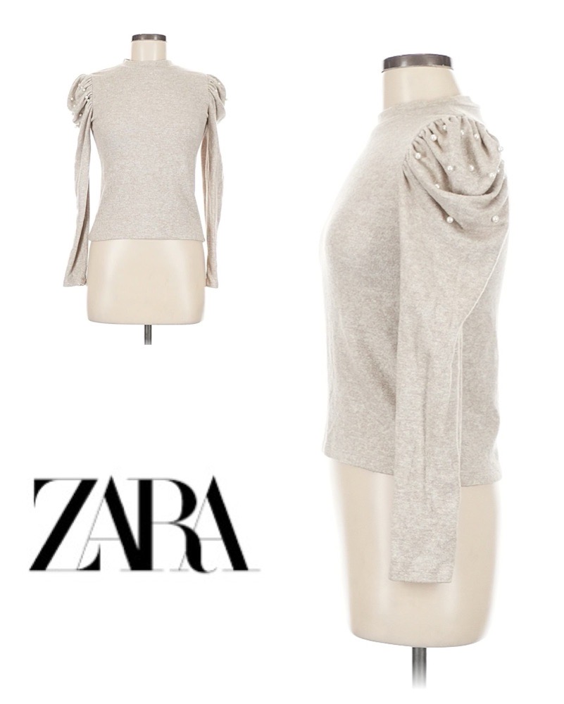 Pull zara taille S convient M aussi chic avec un design magnifique