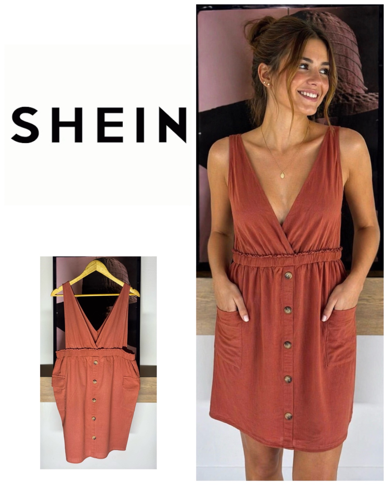Robe Shein orange brûlé neuve