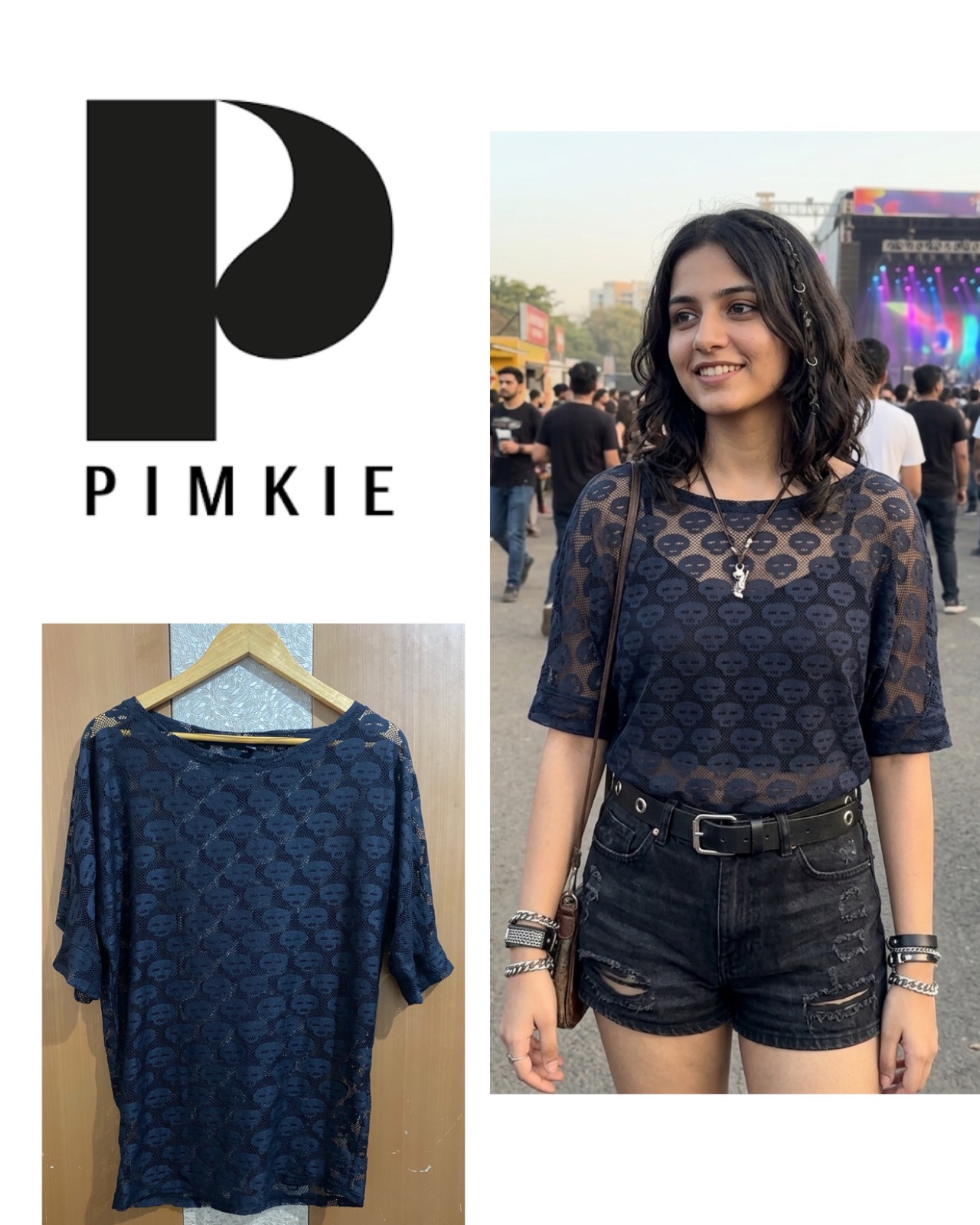 Pimkie Lace Pull Over W/ Hood | M