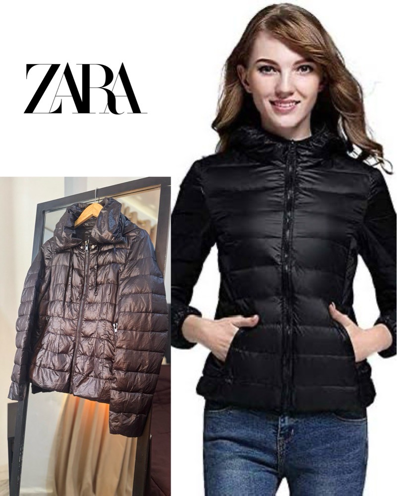 Doudoune légère Zara pour femme, taille 36 (noire) convient M aussi