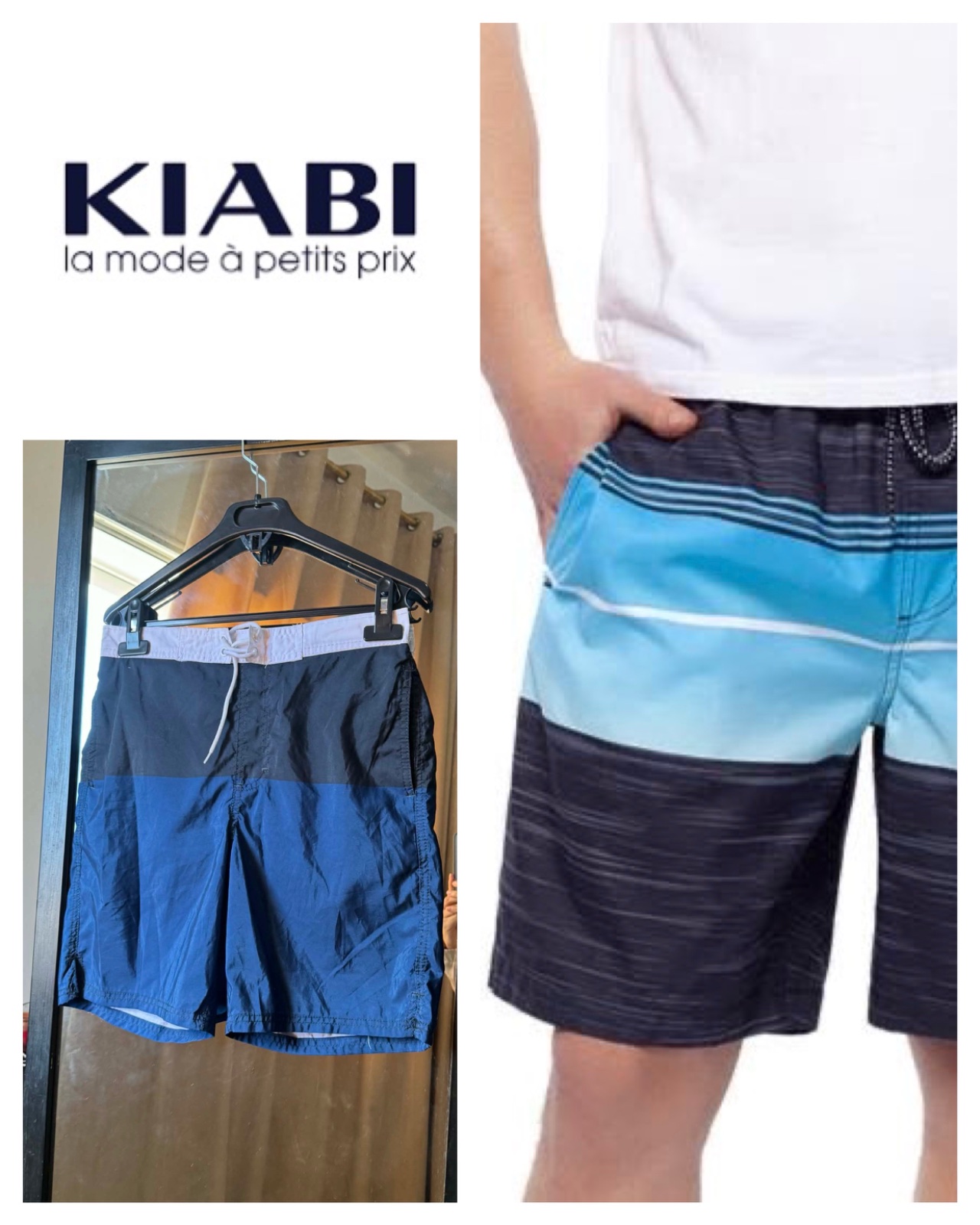 Kiabi Comfort Mesh-Lined Swim Trunks