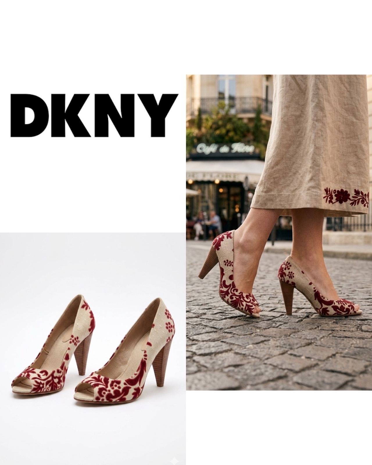 Beautiful dkny Open toe pumps. Size 40