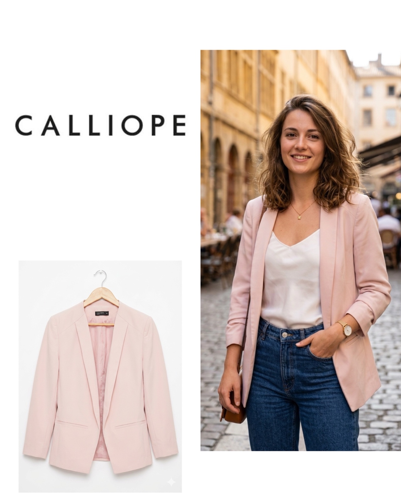 Calliope Blush colored blazer