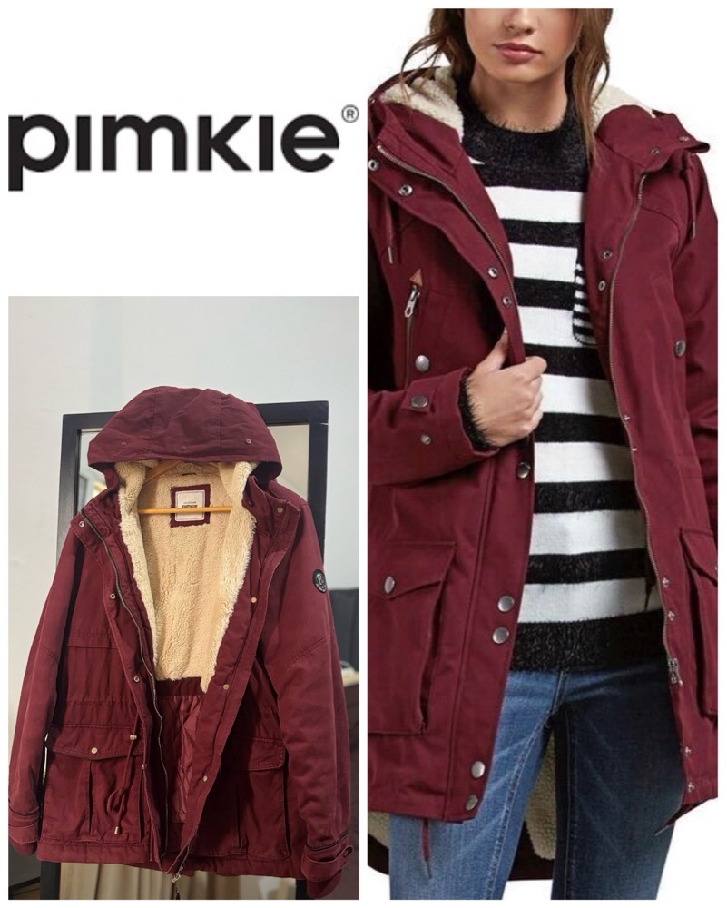 Bordeaux Pimkie Puffer Jacket Doudoune Capuche Pimkie Pimkie