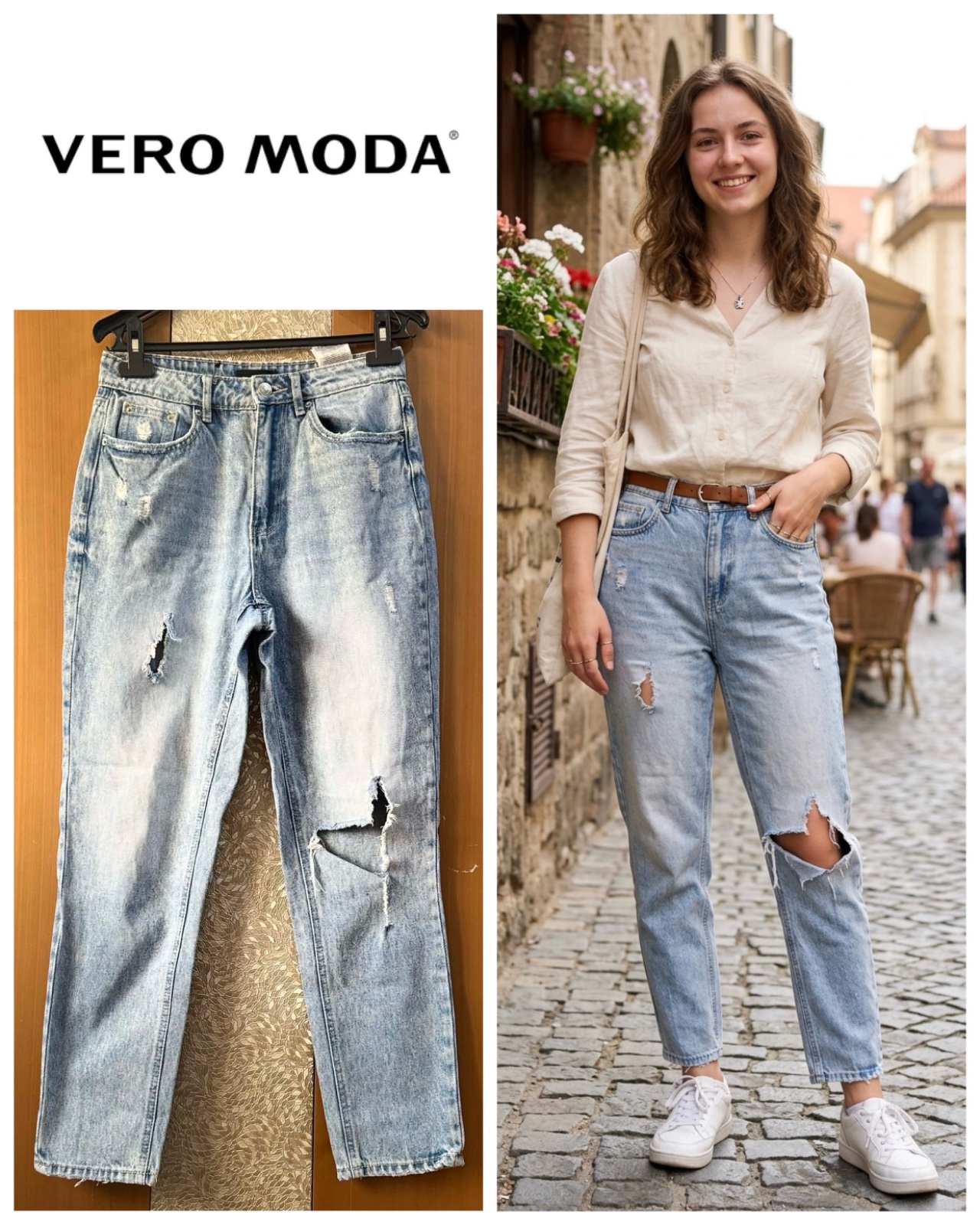 Vero Moda Joana Hr Mom Ankle jeans 100% cotton