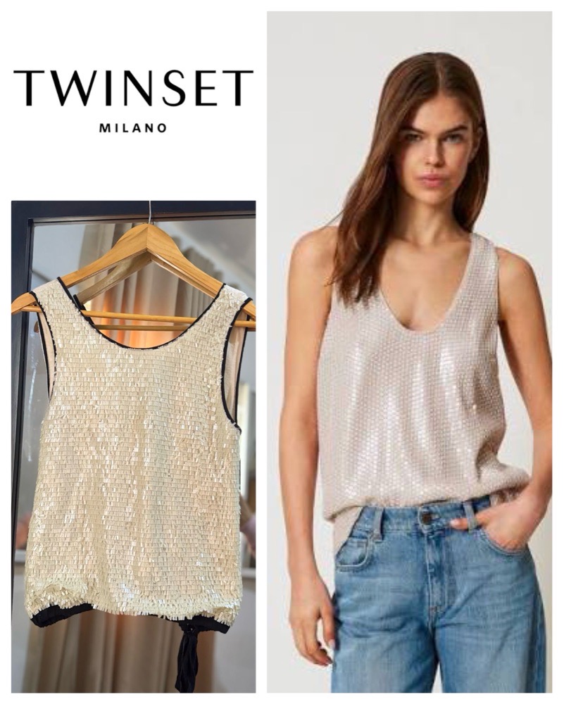 Top débardeur très chic twinset à sequins ✨