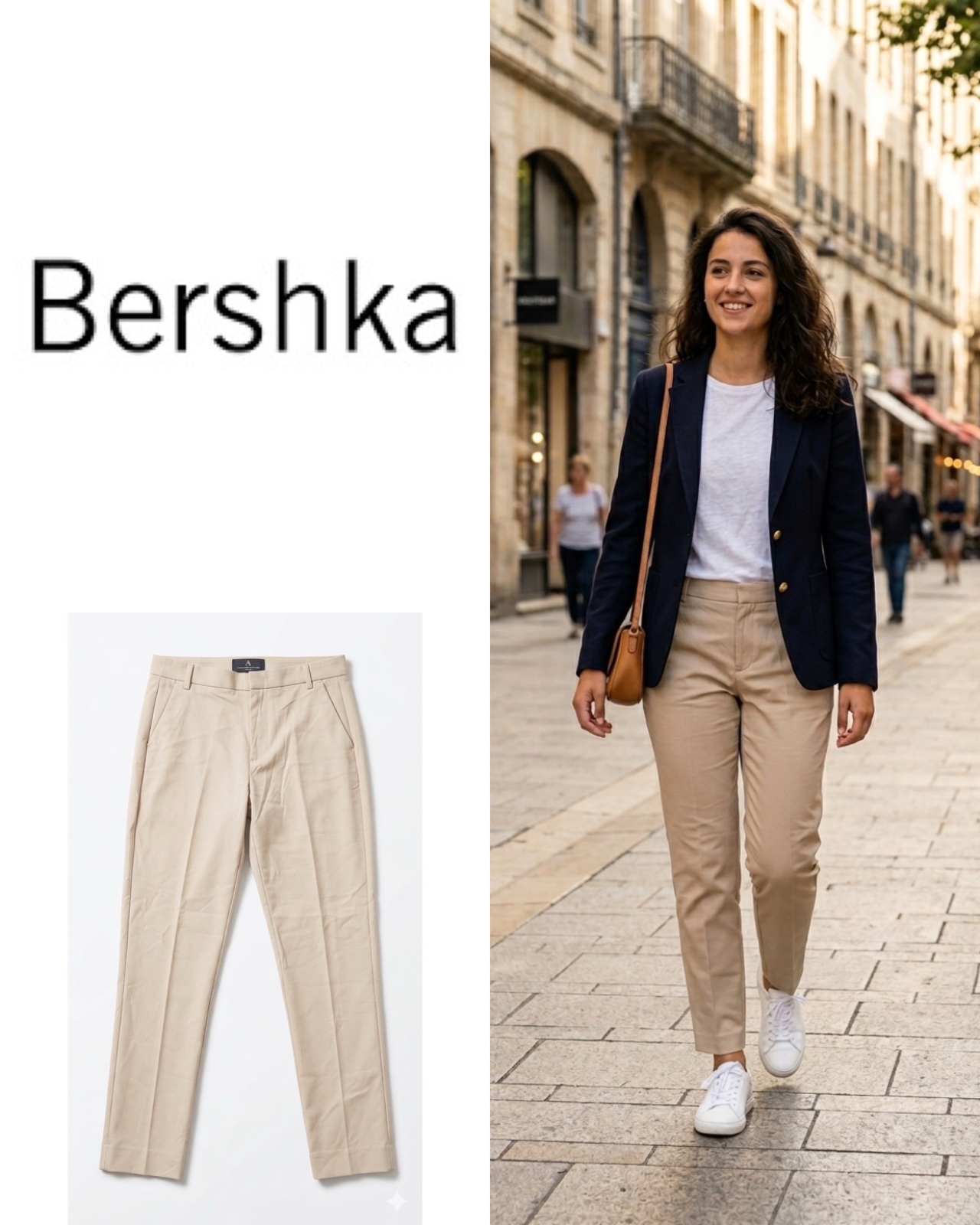 Bershka Women's Cream pants