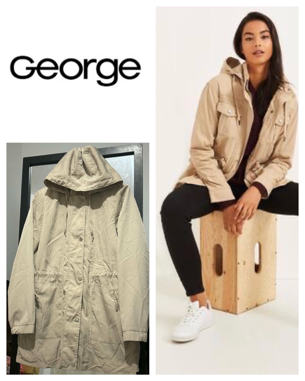 Trench-coat à capuche