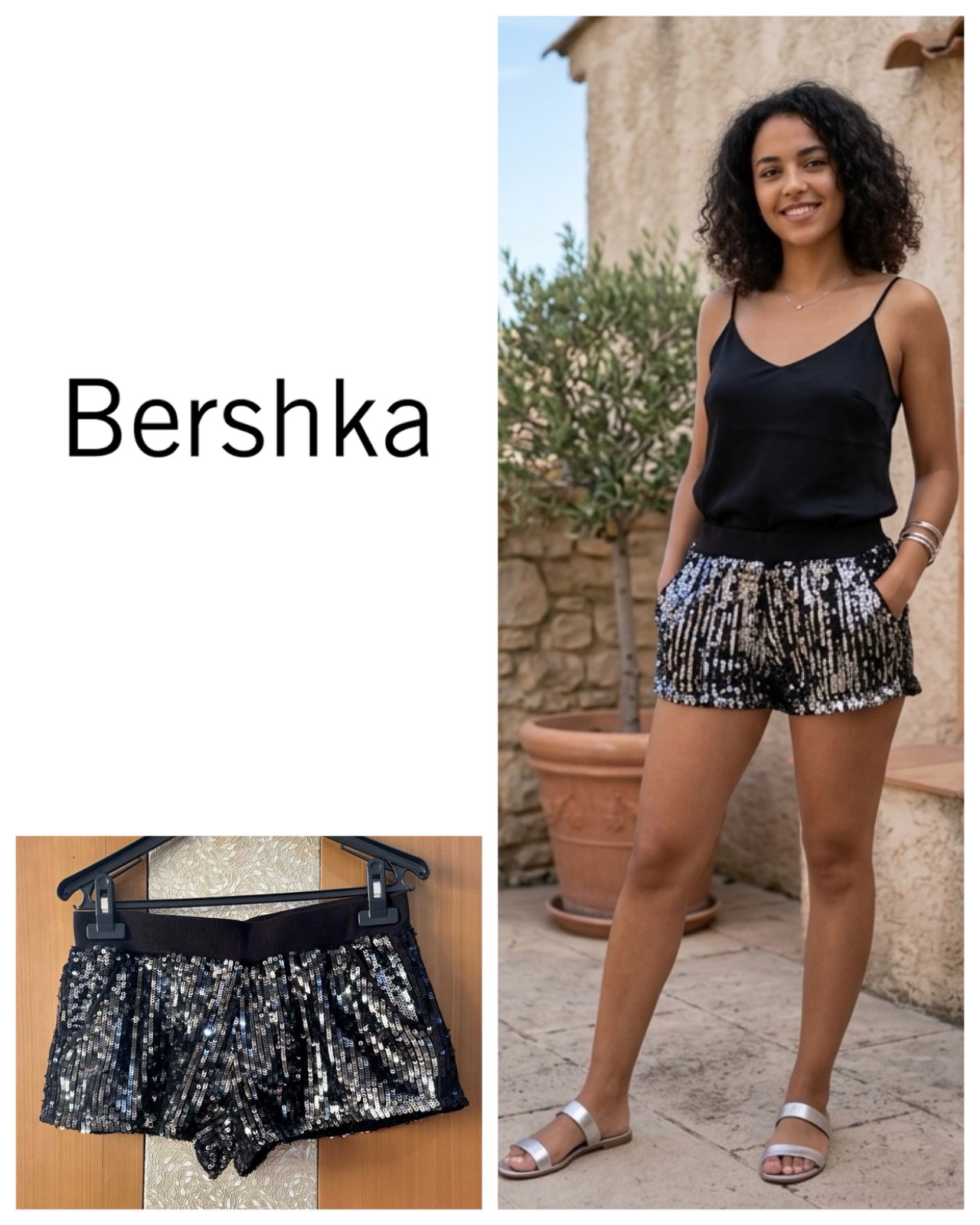 Bershka Women's Sequin Shorts