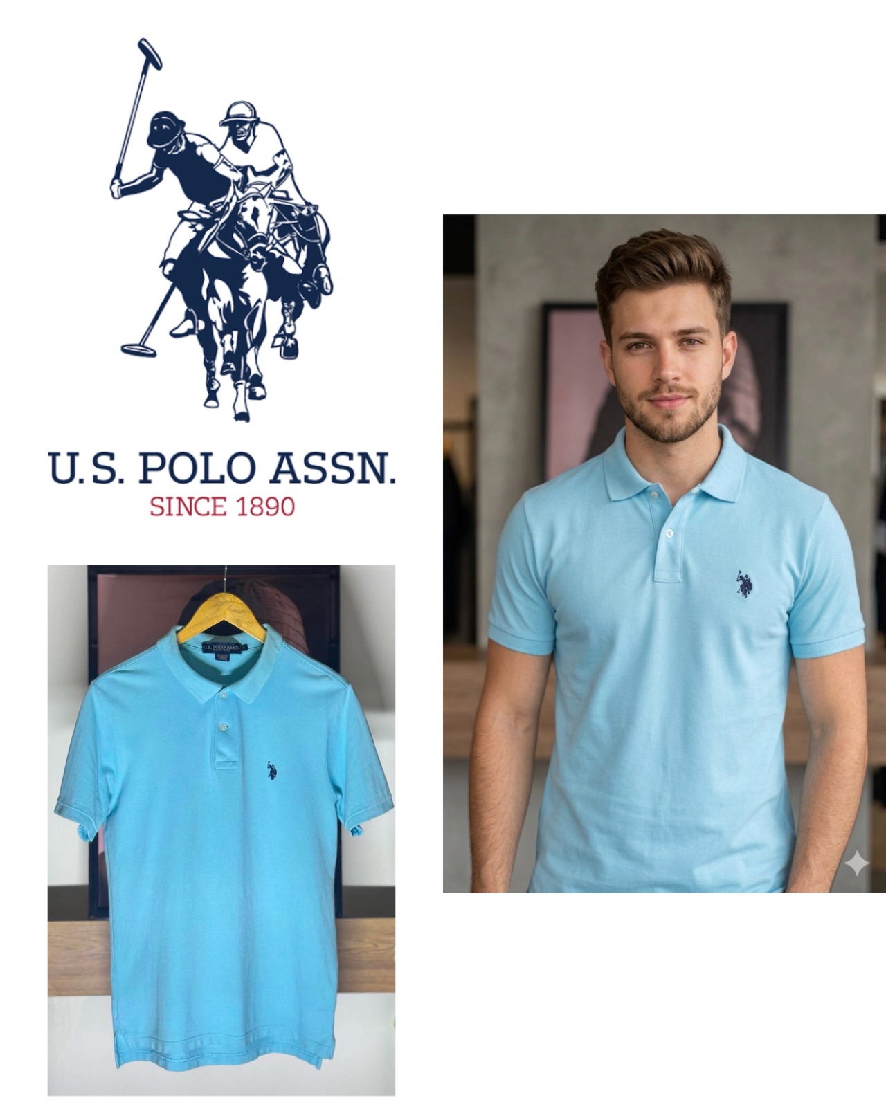 U.S. Polo Assn. Light Blue Men's Polo Shirt