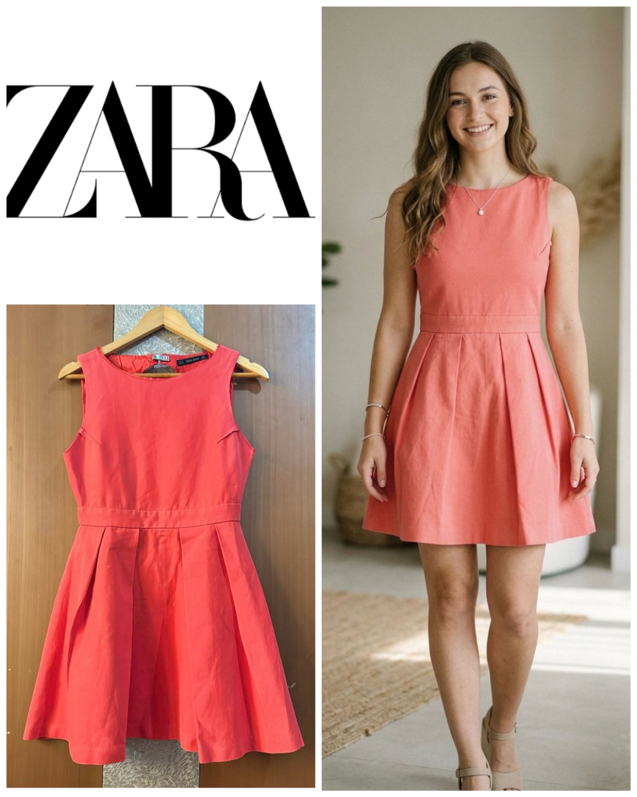 Zara Open Back Flare Dress