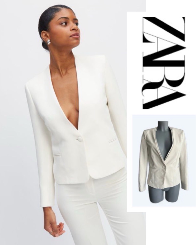 Blazer chic blanc zara 🌷😘