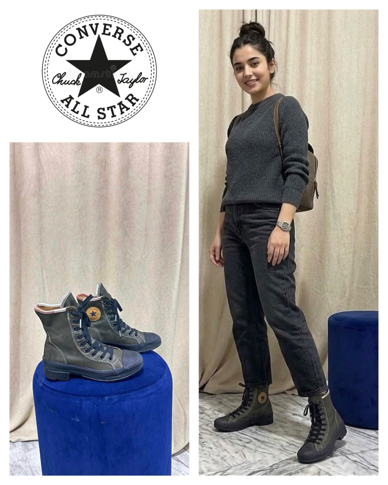 NWOT Converse Lady Outsider Hi Black - Size 37