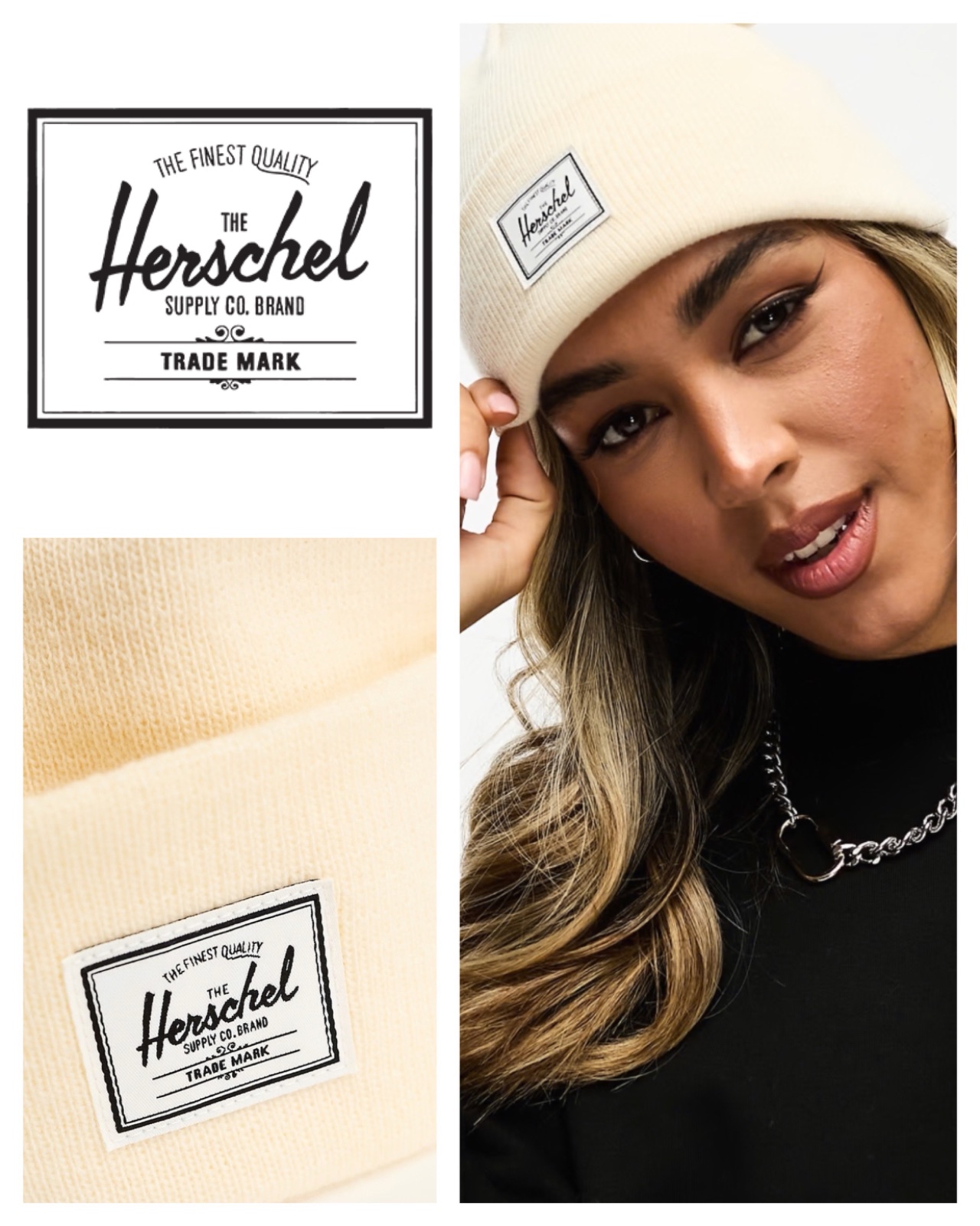 Herschel Supply Co Elmer beanie in cream