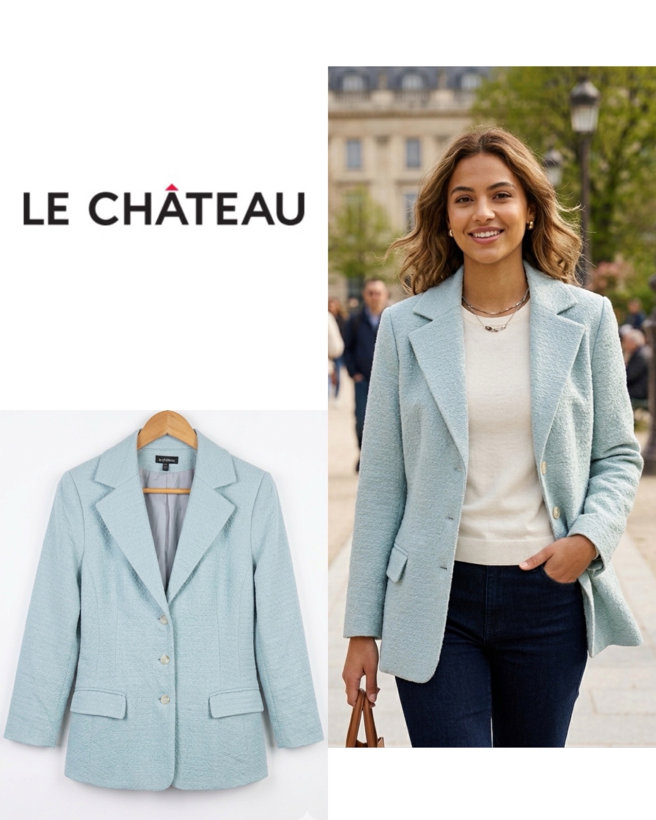 Le chateau Blazer  Classic Light Blue Sz M