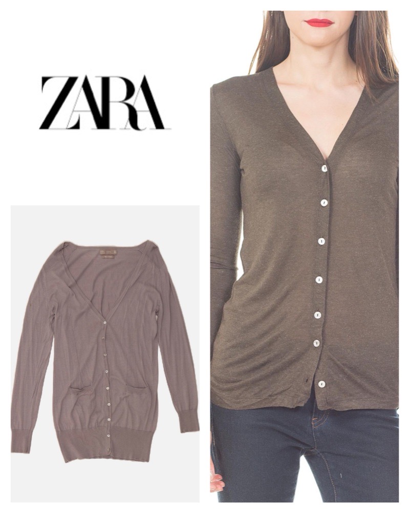 ZARA Womens Longline Cardigan Sweater size S