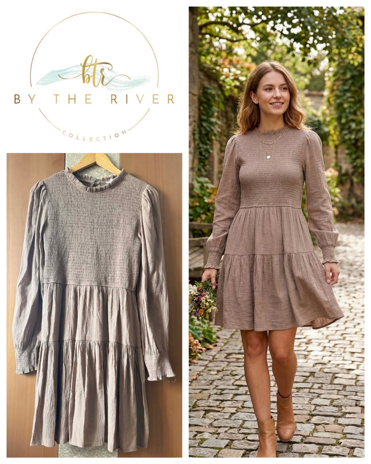 By the river Long Sleeve Dress