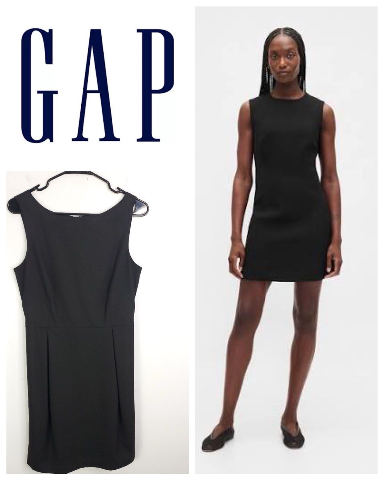 Gap Dress Womens 4 Hidden Zip Classic Black Staple Capsule Wardrobe LBD Lined