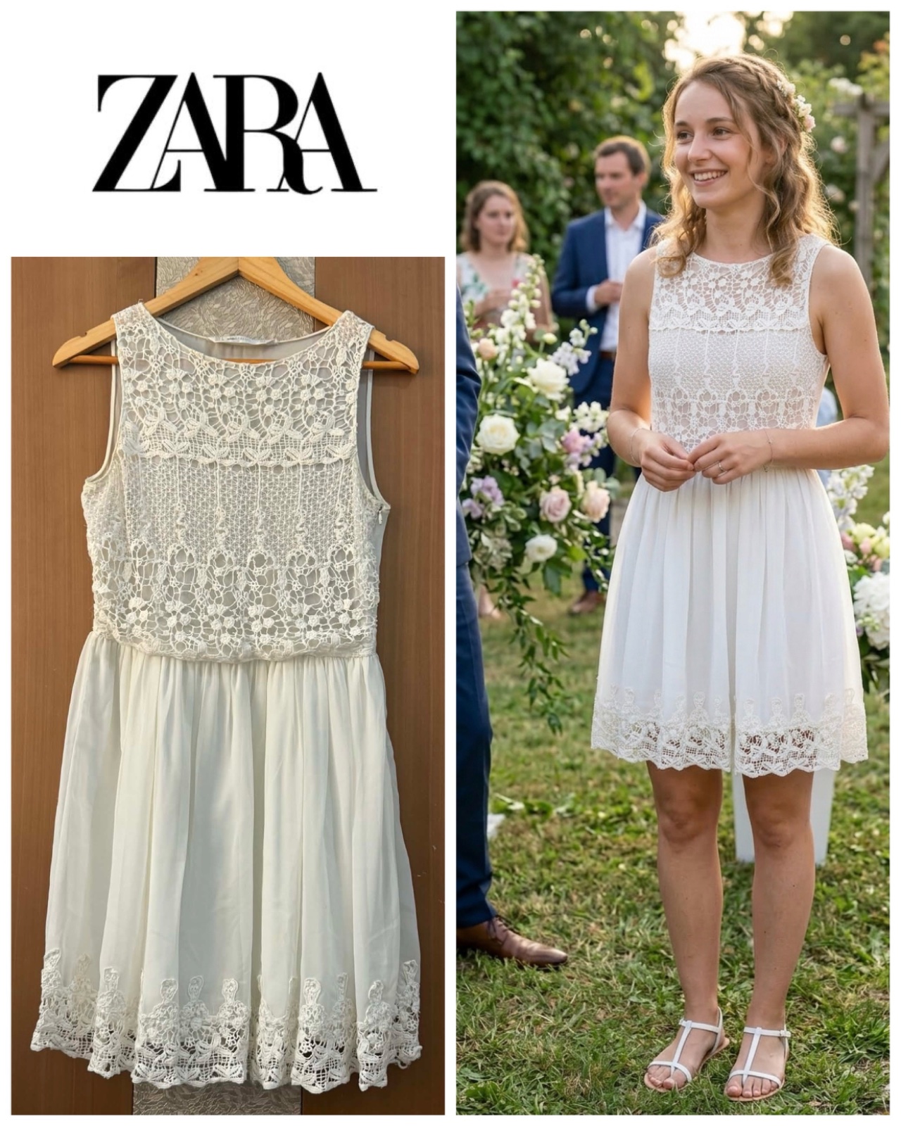 Zara Elegant Cream  Dress
