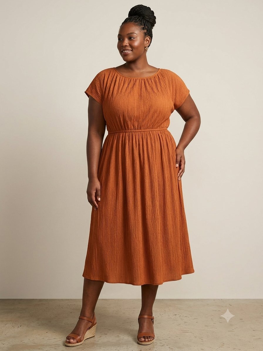 Robe marron grande tailne
