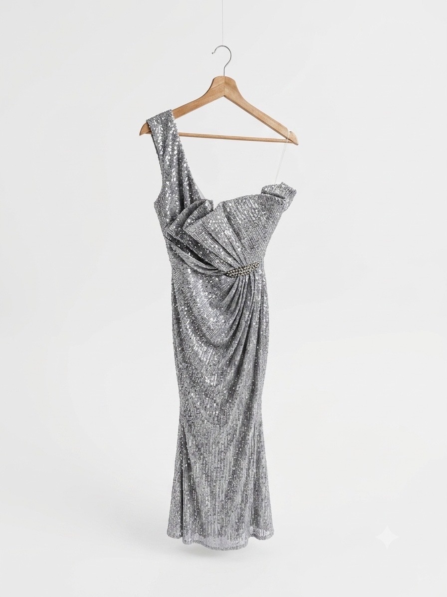Robe soiree en argent