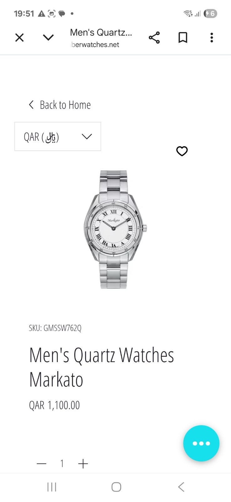 Men,'s quartz watch MARKATO