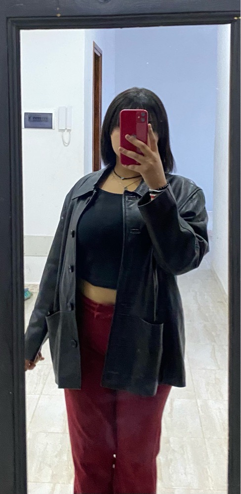 Veste noir cuir