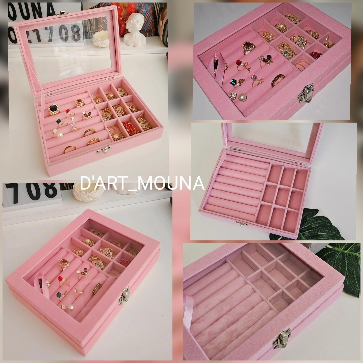 Porte bijoux rose