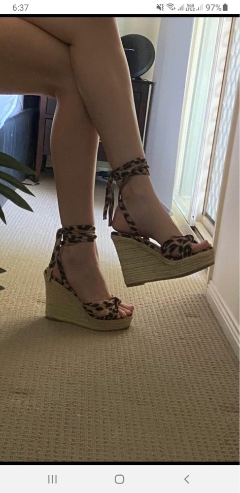 Leopard print sandals